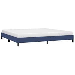 Rám postele bez matrace modrý 200 x 200 cm textil - obrázek 3