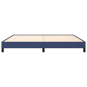 Rám postele bez matrace modrý 200 x 200 cm textil - obrázek 5