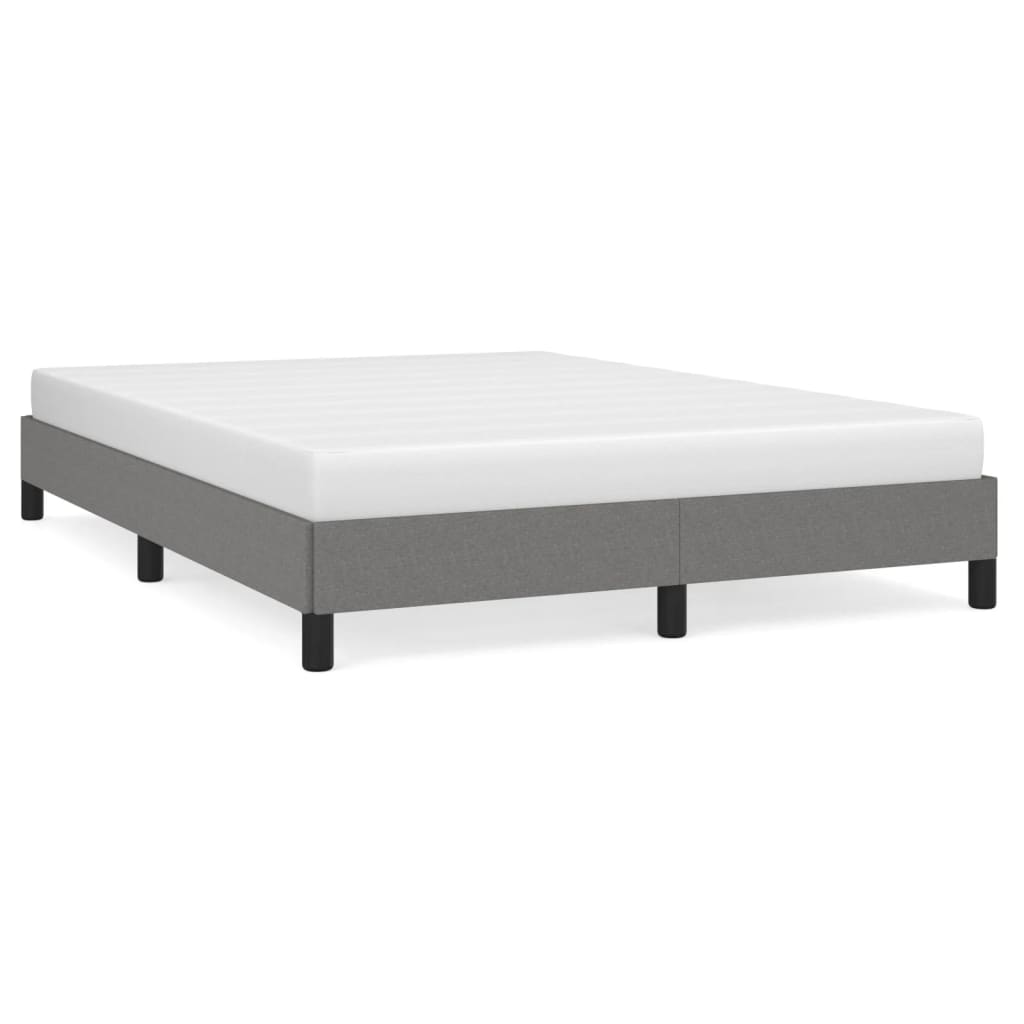 vidaXL Bed Frame without Mattress Dark Gray 53.9"x74.8" Full Fabric