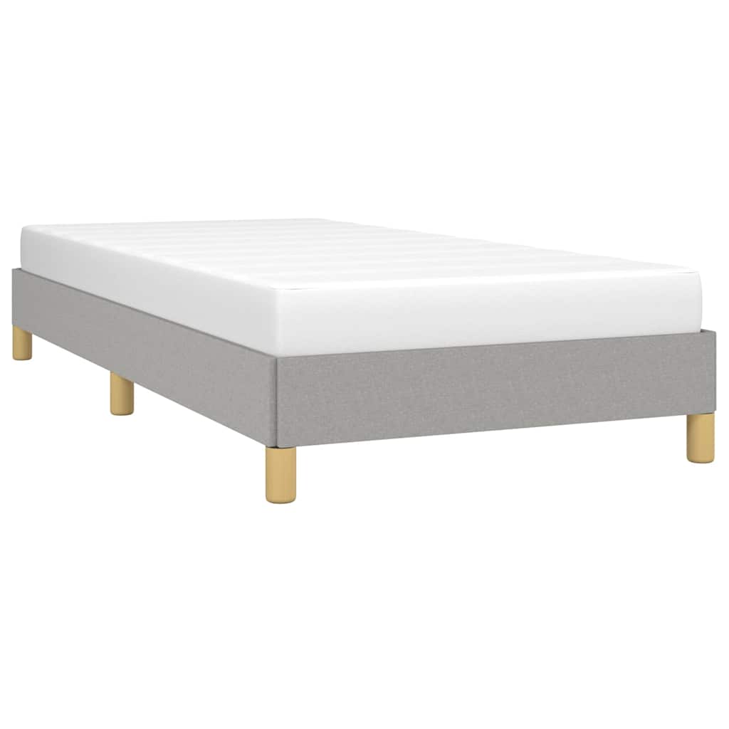 vidaXL Bedframe zonder matras 90x200 cm stof lichtgrijs grijs, foto 2