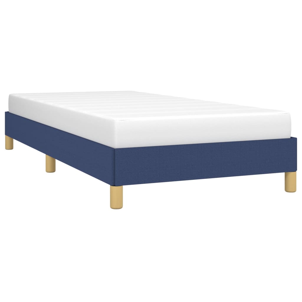 vidaXL Bedframe zonder matras 90x200 cm stof blauw afbeelding