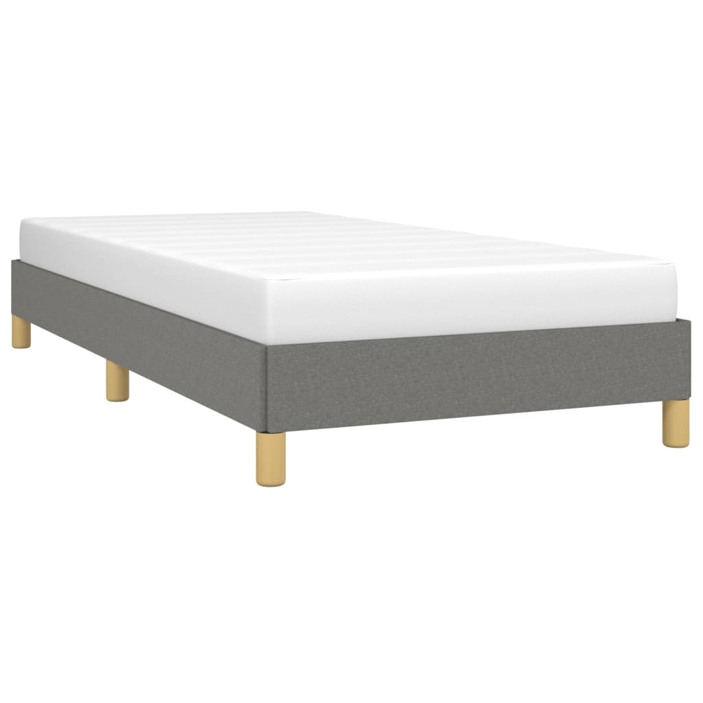 vidaXL Bedframe zonder matras 100x200 cm stof donkergrijs afbeelding