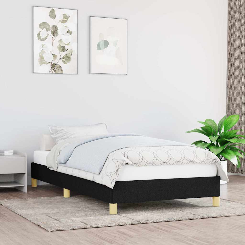 vidaXL Sengeramme uden madras Sort 100x200 cm Stof