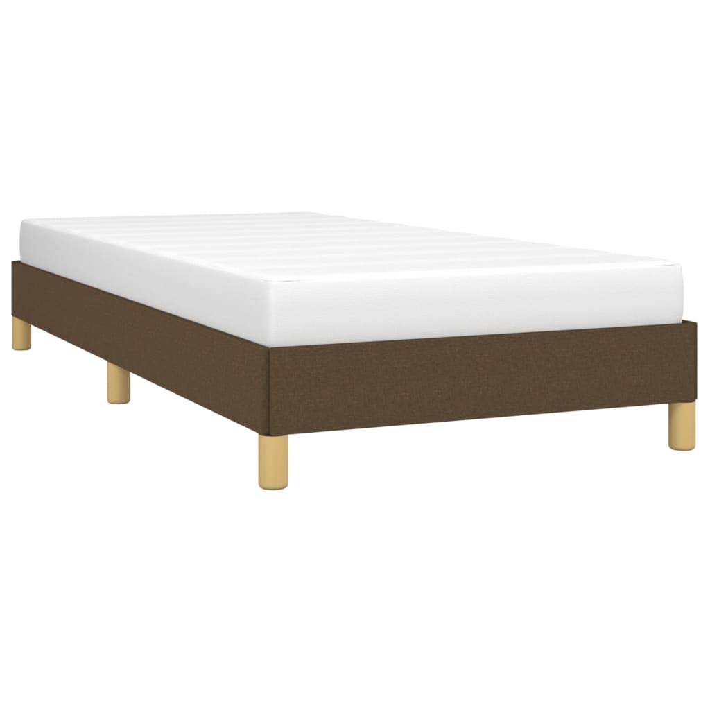 vidaXL Bedframe zonder matras 100x200 cm stof donkerbruin afbeelding