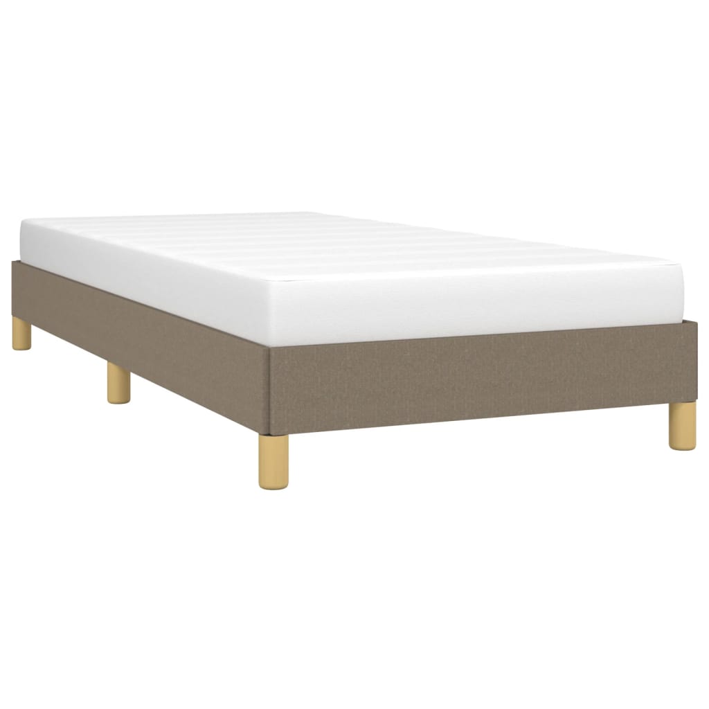 vidaXL Bedframe zonder matras 100x200 cm stof taupe afbeelding