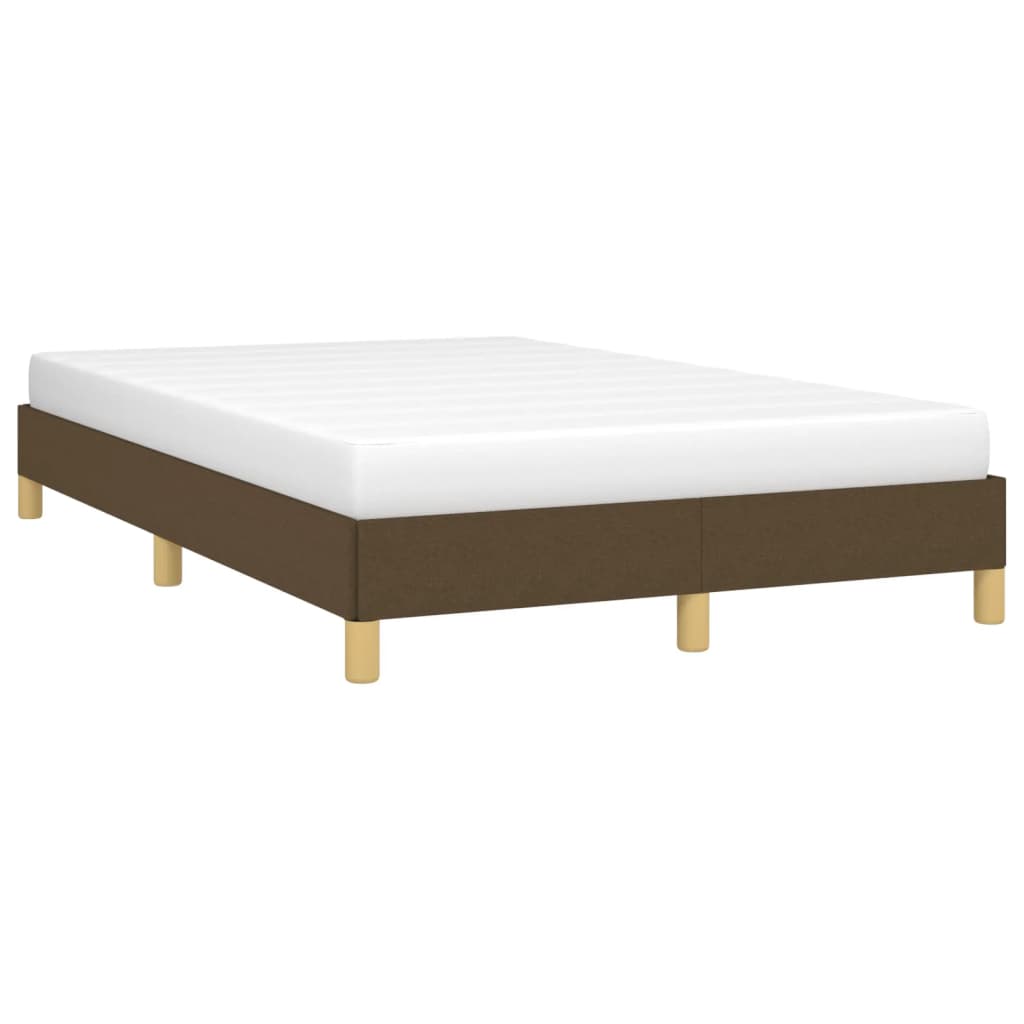 vidaXL Bedframe zonder matras 120x200 cm stof donkerbruin afbeelding