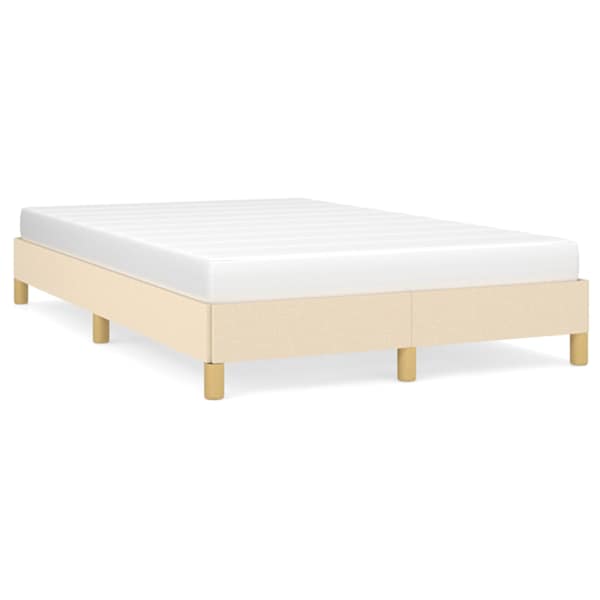 vidaXL Voodiraam ilma Madratsikreemita 120x200 cm kangas