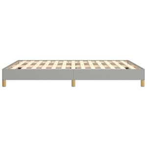 Rám postele bez matrace světle šedý 140 x 190 cm textil - obrázek 6