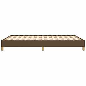 Rám postele bez matrace tmavě hnědý 140 x 190 cm textil - obrázek 6