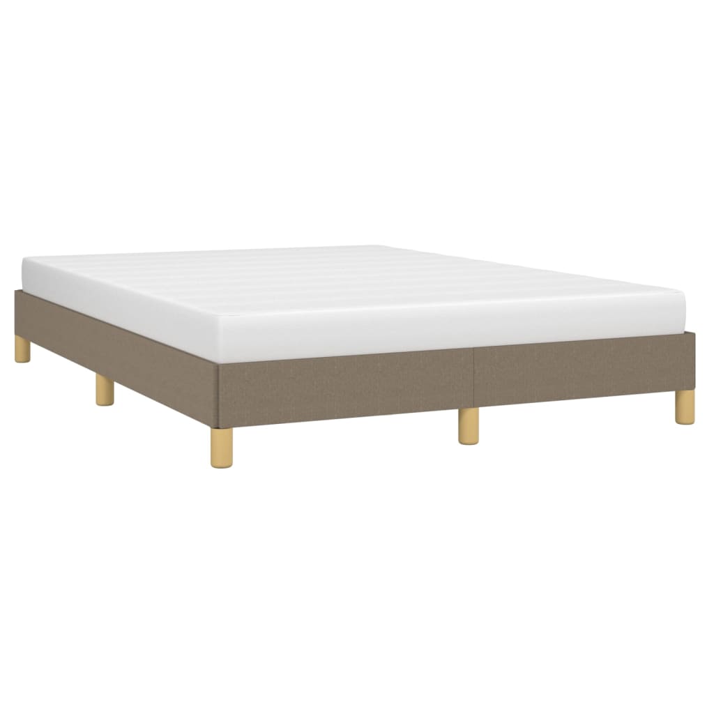 vidaXL Bedframe zonder matras stof taupe 140x190 cm afbeelding