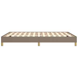 Rám postele bez matrace taupe 140 x 190 cm textil - obrázek 6