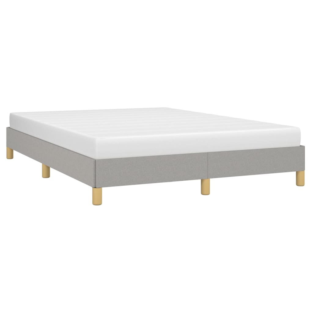 vidaXL Bedframe zonder matras stof lichtgrijs 140x200 cm afbeelding