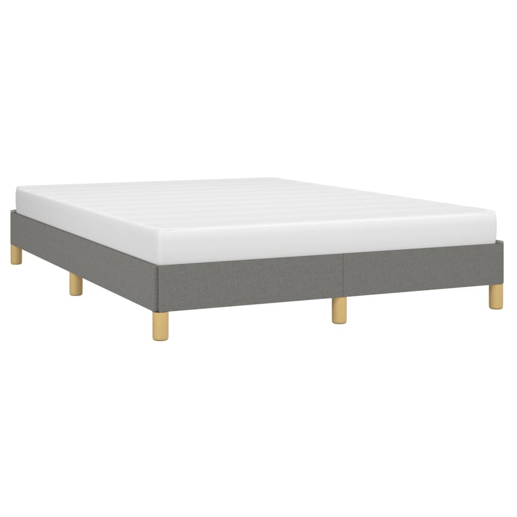 vidaXL Bedframe zonder matras stof donkergrijs 140x200 cm afbeelding