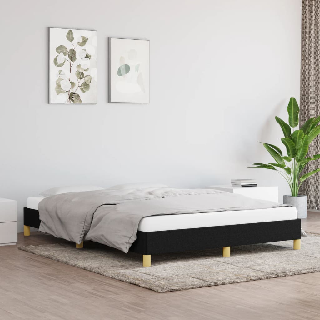 vidaXL Cadru de pat, negru, 160 x 200 cm, material textil