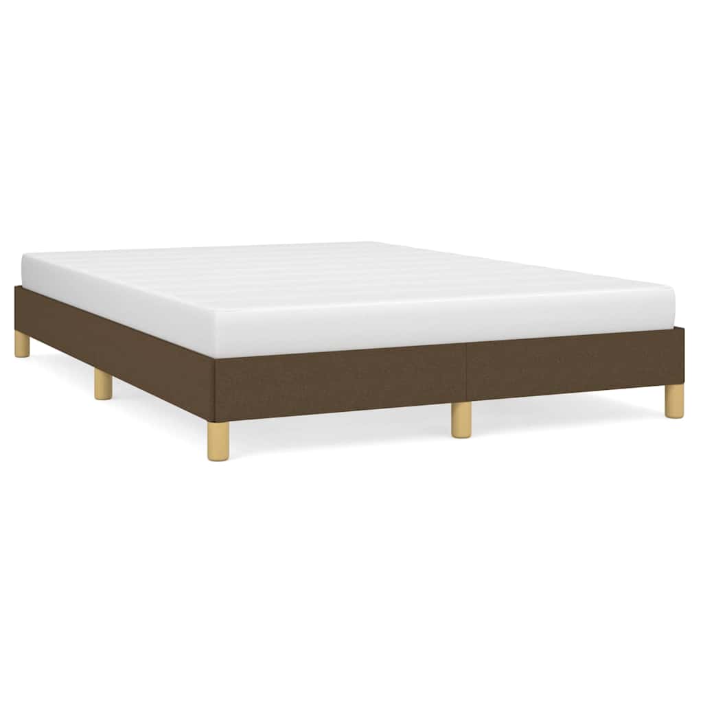 vidaXL Bedframe zonder matras stof donkerbruin 160x200 cm bruin, foto 3