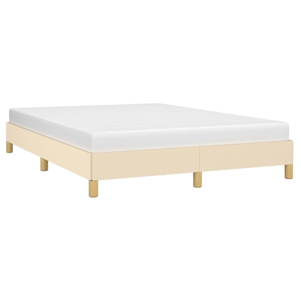 vidaXL Bedframe zonder matras stof crèmekleurig 160x200 cm afbeelding