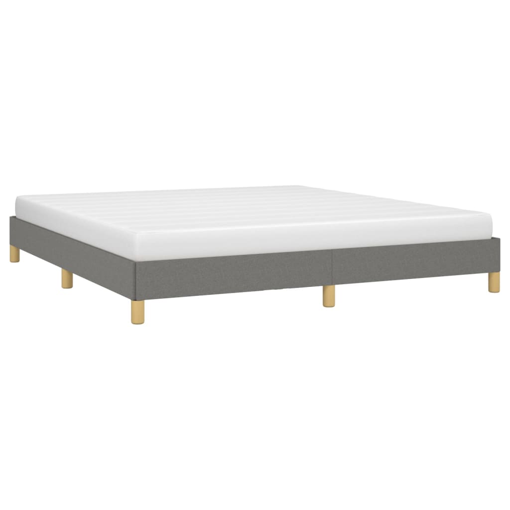 vidaXL Bedframe zonder matras stof donkergrijs 180x200 cm afbeelding