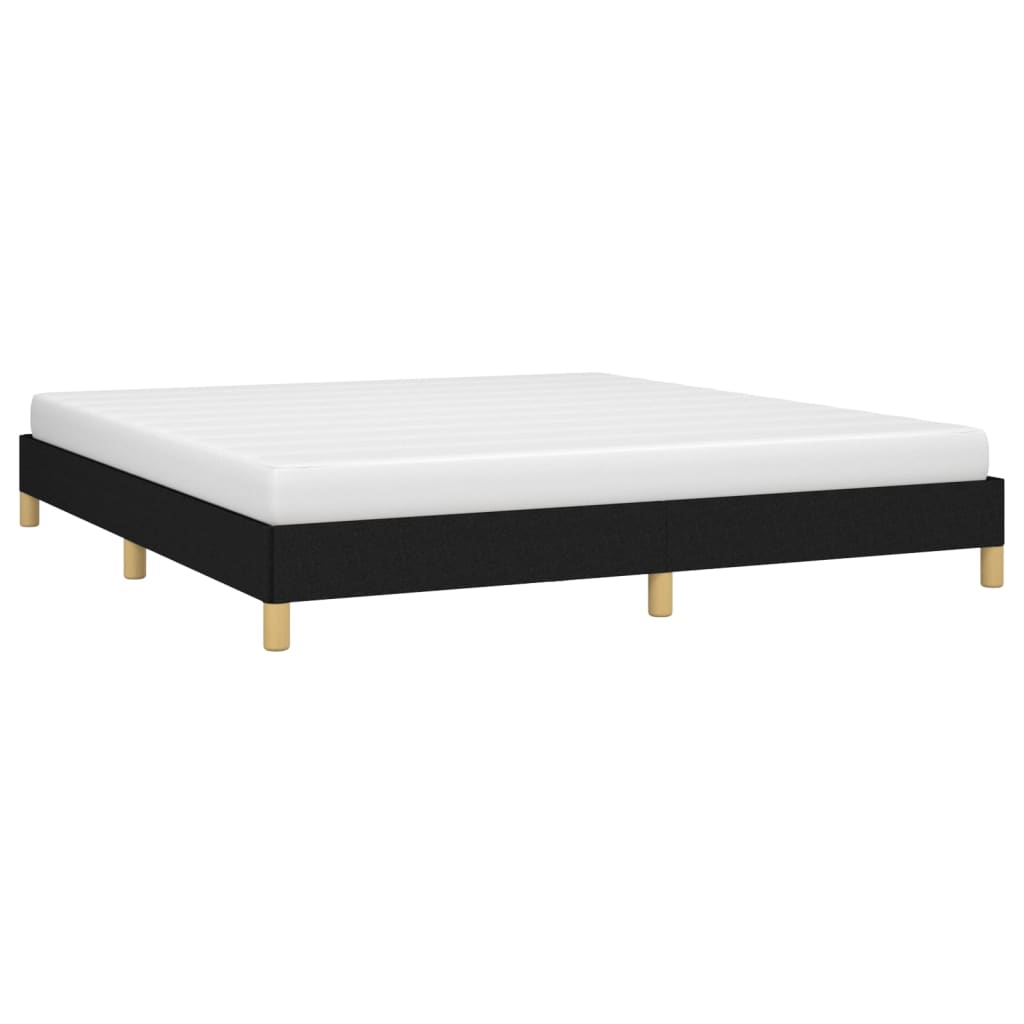 vidaXL Bedframe zonder matras stof zwart 180x200 cm afbeelding