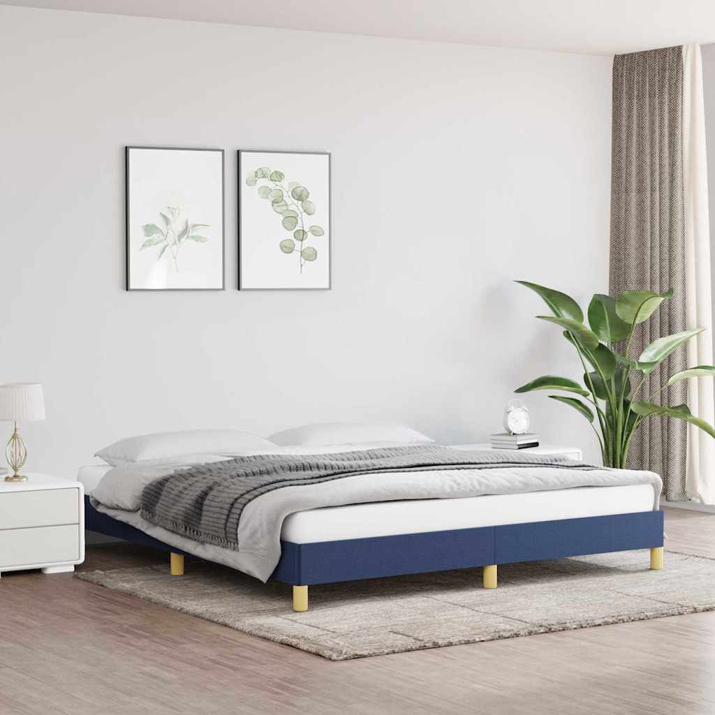 vidaXL Rama ��ka bez materaca, niebieska, 180x200 cm, obita tkanin�