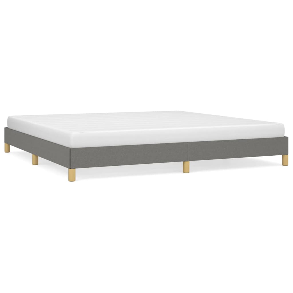 vidaXL Bedframe stof donkergrijs 200x200 cm