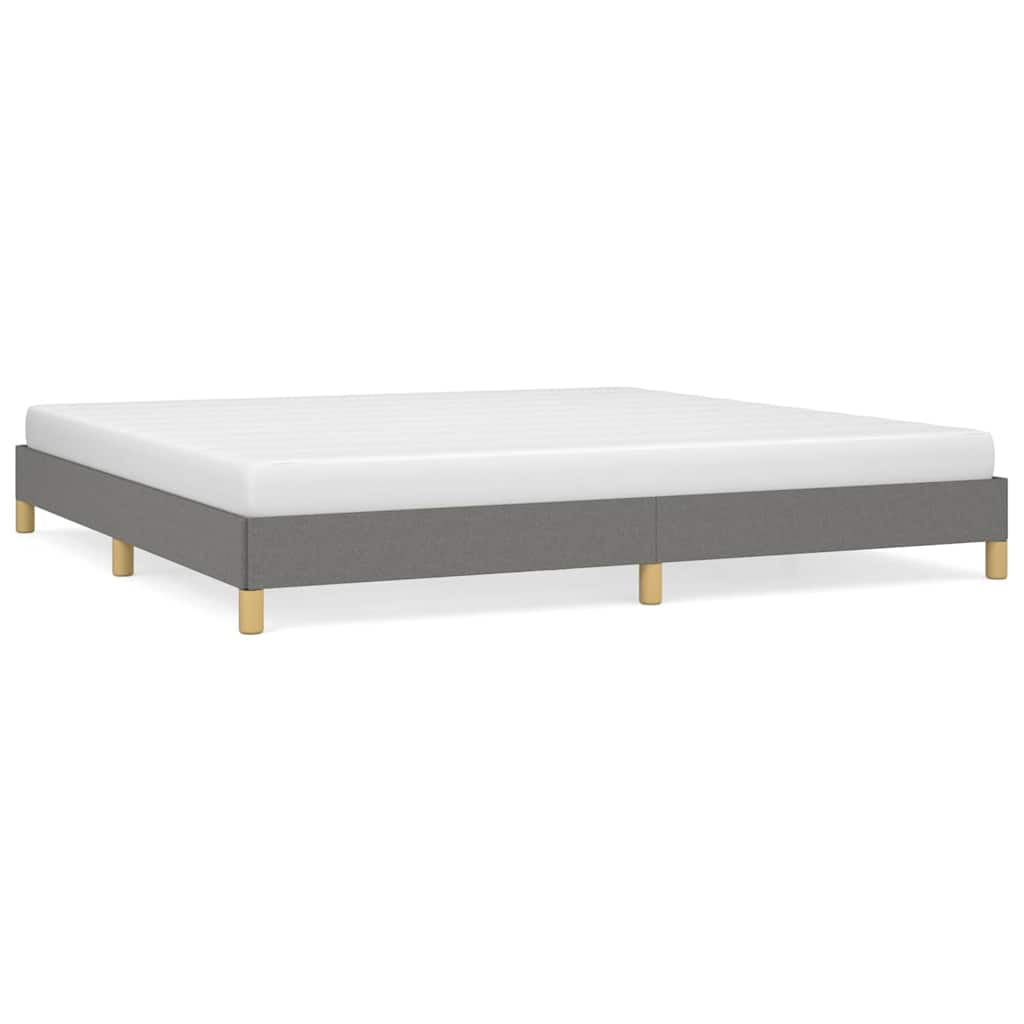 vidaXL Bedframe zonder matras stof donkergrijs 200x200 cm grijs, foto 3