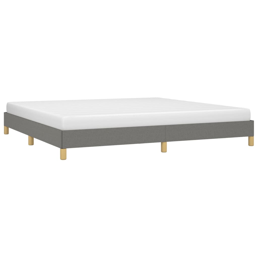 vidaXL Bedframe zonder matras stof donkergrijs 200x200 cm afbeelding