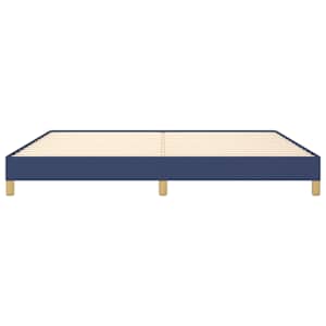 Rám postele bez matrace modrý 200 x 200 cm textil - obrázek 5