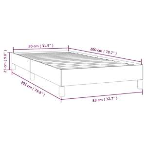 Rám postele černý 80 x 200 cm umělá kůže - obrázek 9
