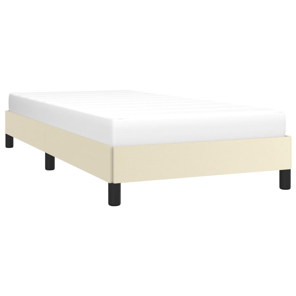 vidaXL Estructura de cama sin colchón cuero sintético crema 80x200 cm