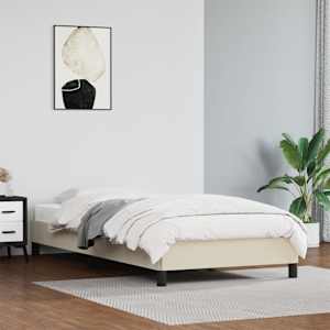 Rám postele krémový 80 x 200 cm umělá kůže - obrázek 1