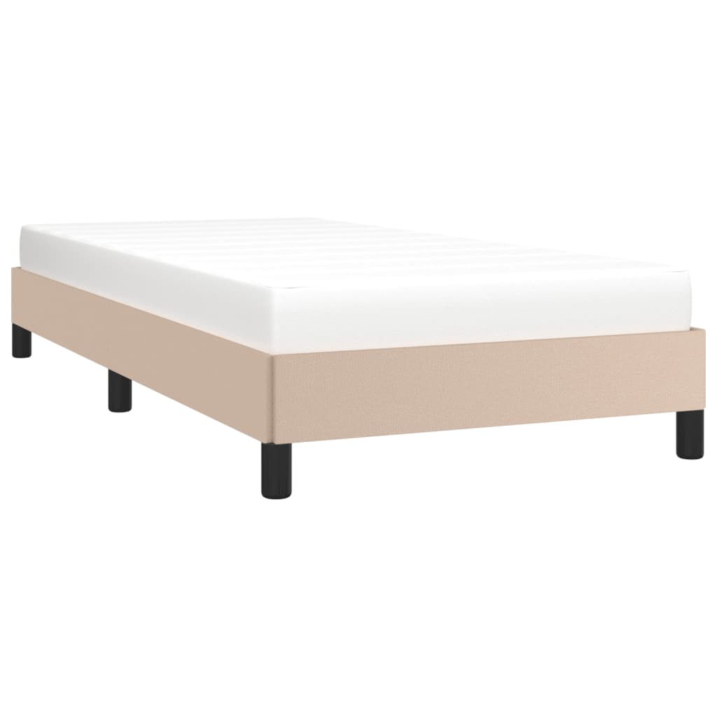 vidaXL Bedframe kunstleer cappuccinokleurig 80x200 cm afbeelding