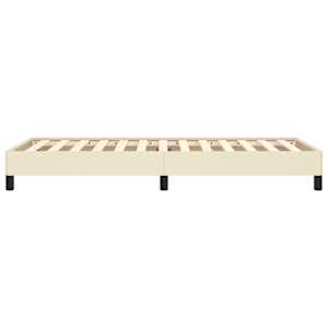 Rám postele krémový 90 x 190 cm umělá kůže - obrázek 6