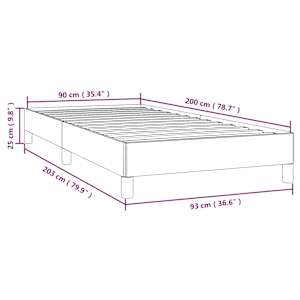 Rám postele černý 90 x 200 cm umělá kůže - obrázek 9