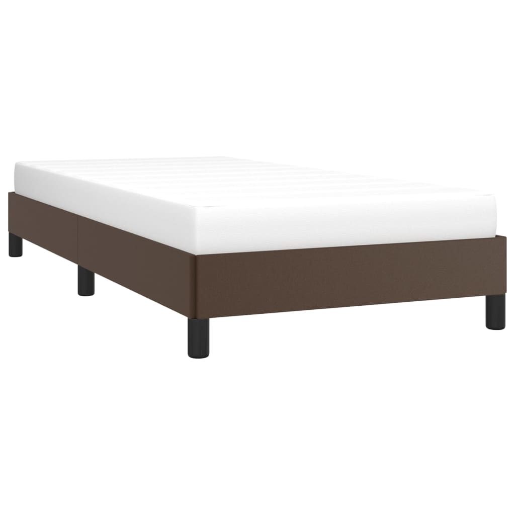 Cadru de pat, maro, 90x200 cm, piele ecologică