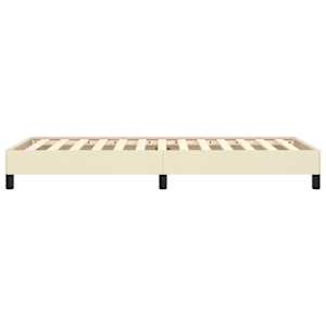 Rám postele krémová 100 x 200 cm umělá kůže - obrázek 6