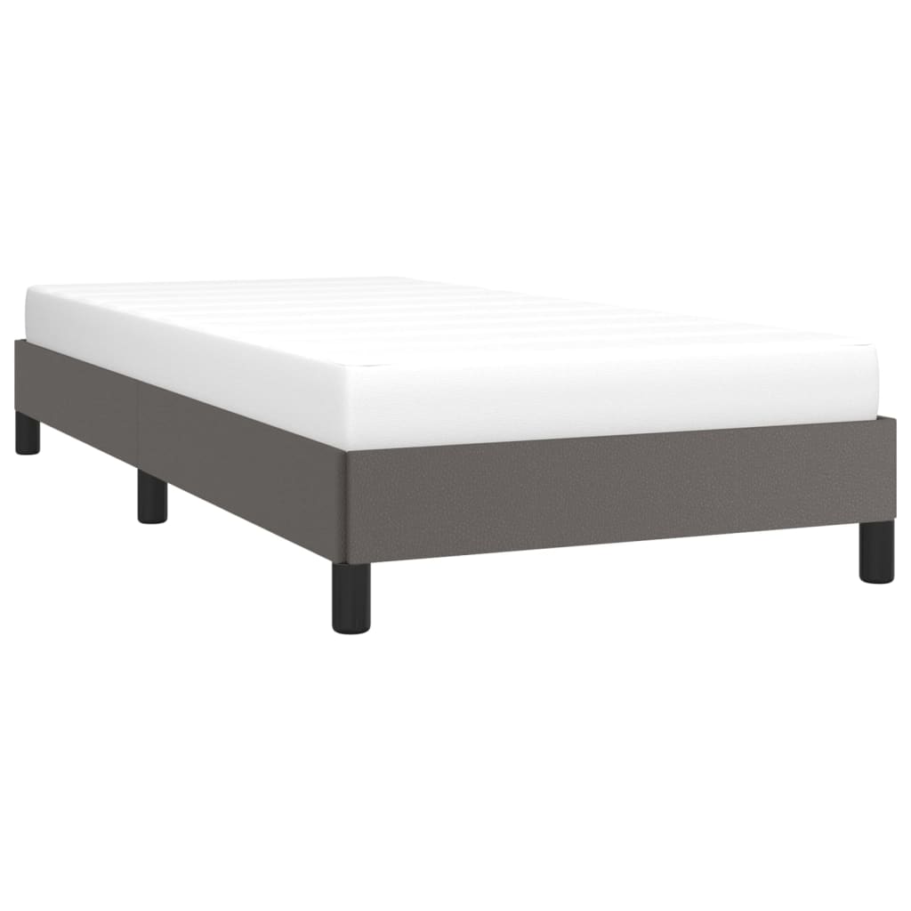 vidaXL Bedframe kunstleer grijs 100x200 cm afbeelding