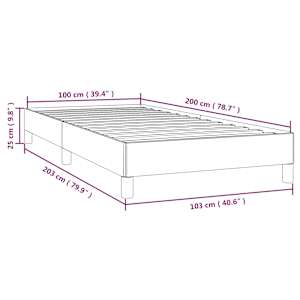 Rám postele šedá 100 x 200 cm umělá kůže - obrázek 9