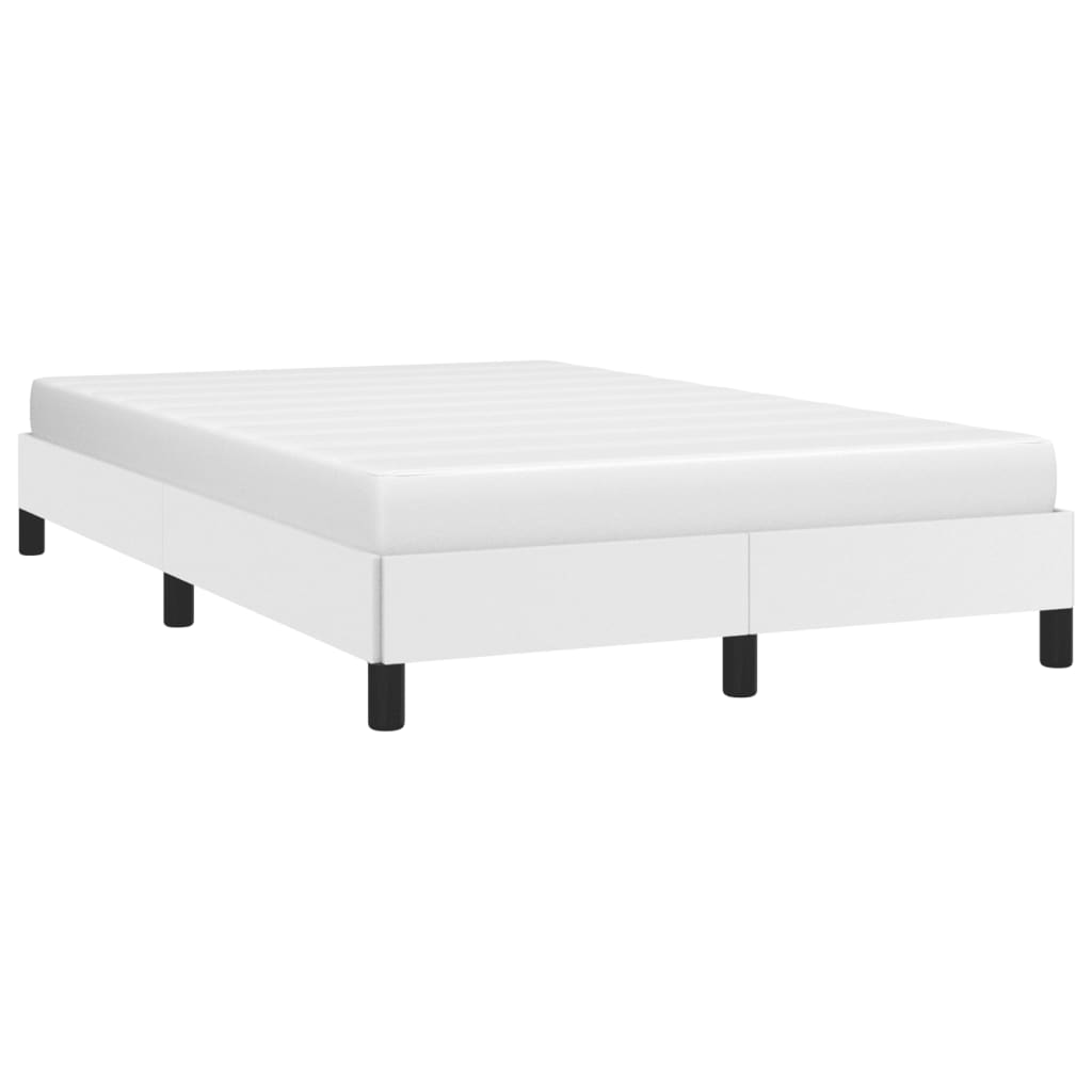 vidaXL Bedframe kunstleer wit 120x200 cm afbeelding