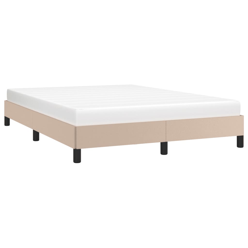 Thumbnail - vidaXL Bettgestell Cappuccino-Braun 140x190 cm Kunstleder