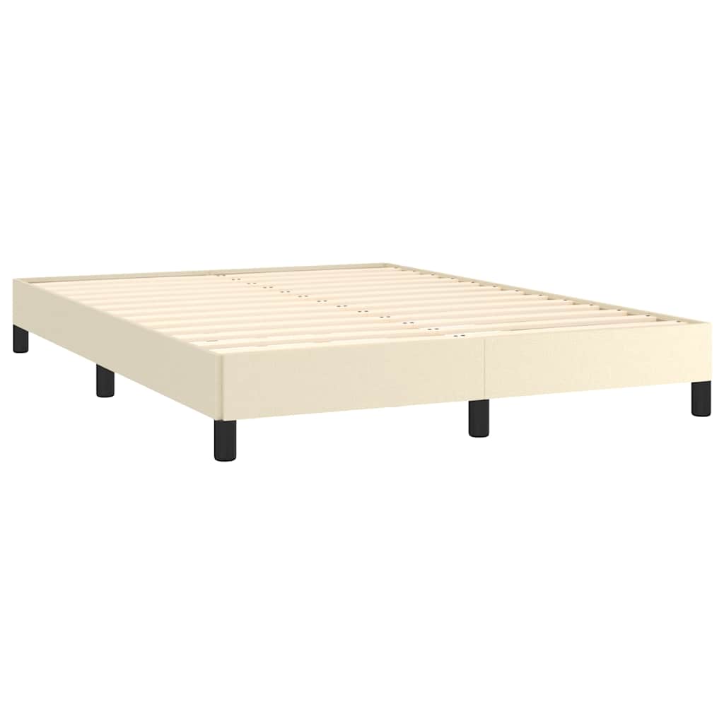 vidaXL Bedframe kunstleer crèmekleurig 140x200 cm, foto 4