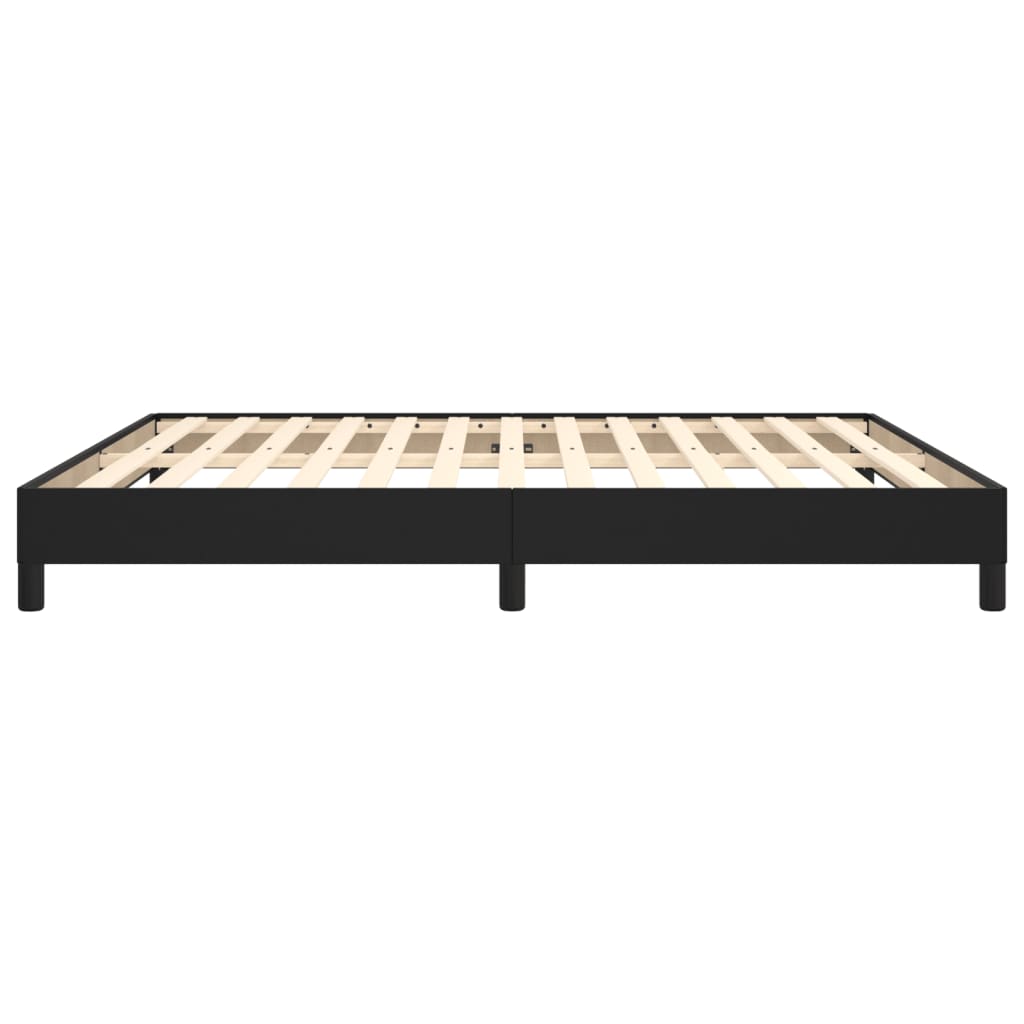 Cadru de pat, negru, 160x200 cm, piele ecologică