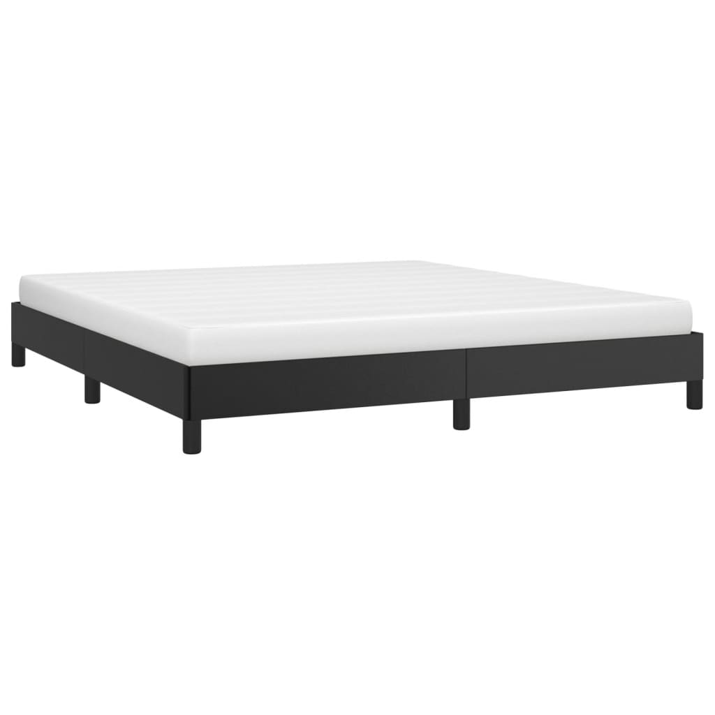 vidaXL Cadru de pat, negru, 180x200 cm, piele ecologică