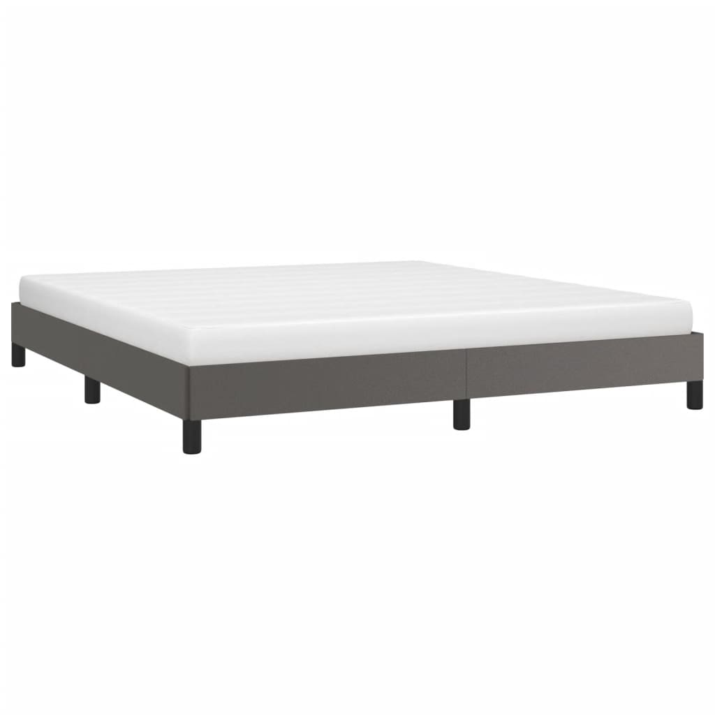 vidaXL Bedframe kunstleer grijs 180x200 cm afbeelding