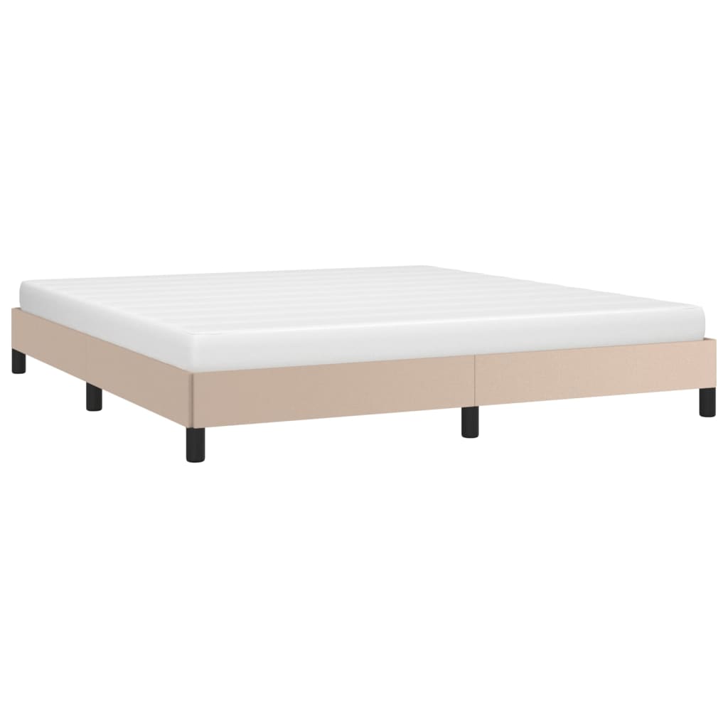 vidaXL Bedframe kunstleer cappuccinokleurig 180x200 cm afbeelding