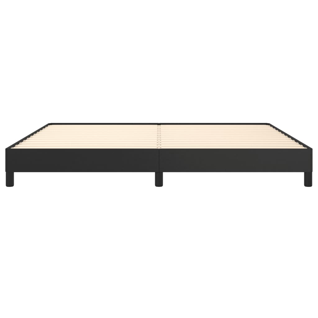 Cadru de pat, negru, 200x200 cm, piele ecologică