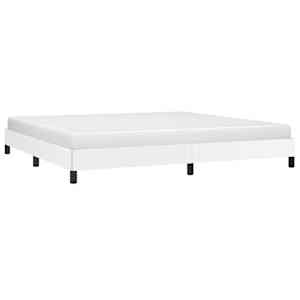 Rám postele bílá 200 x 200 cm umělá kůže - obrázek 3