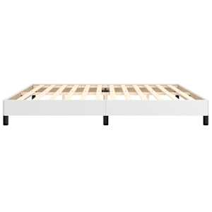 Rám postele bílá 200 x 200 cm umělá kůže - obrázek 6