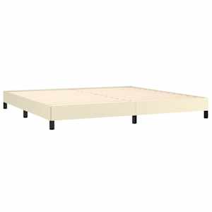 Rám postele krémová 200 x 200 cm umělá kůže - obrázek 4