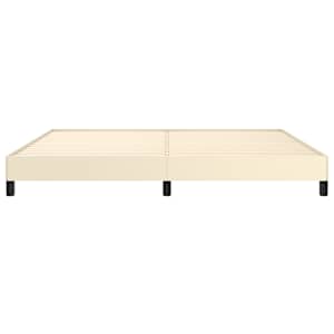 Rám postele krémová 200 x 200 cm umělá kůže - obrázek 5