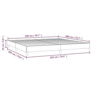 Rám postele krémová 200 x 200 cm umělá kůže - obrázek 9